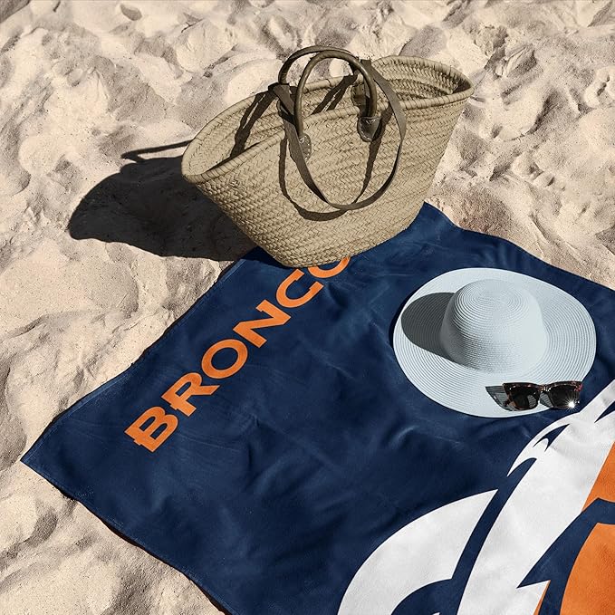 Northwest NFL Oversized Microfiber Beach Towel, 60 x 70 Inches – Quick Dry, Sand Resistant, Lightweight, Highly Absorbent, Shibori Design