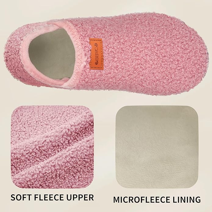 Women's Men's Fuzzy Fur Slippers Casual House Shoes Non Slip Barefoot Slipper Socks Warm Closed Back Indoor Outdoor Shoes