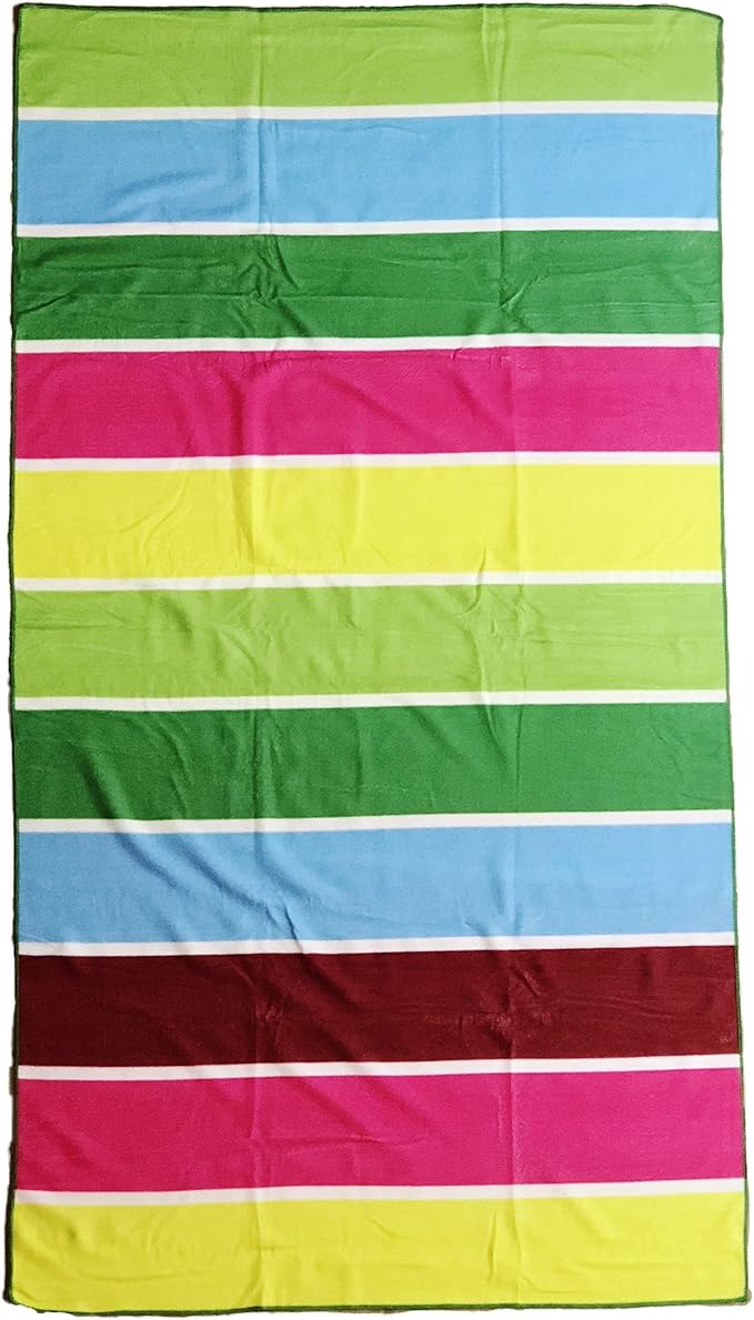 allgala Microfiber Beach Towel | Packable Beach Towel for Family | Quick Dry, Lightweight, Super Absorbent | Perfect for Beach, Pool, and Camping | Oversize 40"x70" - Rainbow