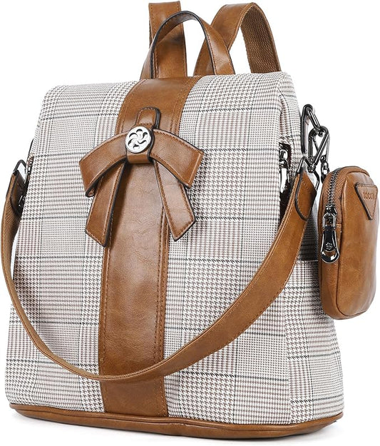 ZOCAI Backpack Purse for Women Fashion Backpack Purses PU Leather Daypacks Anti-Theft Shoulder Bag Satchel Purse