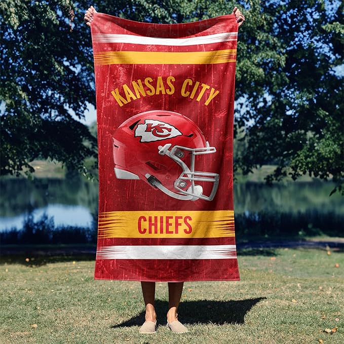 Northwest NFL Oversized Microfiber Beach Towel, 60 x 70 Inches – Quick Dry, Sand Resistant, Lightweight, Highly Absorbent, Shibori Design