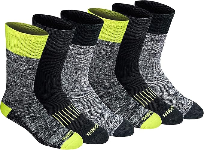 Dickies Men's Dri-Tech Original Moisture Control Crew Socks, Available in M-XXL (6, 12, 18 Pairs)