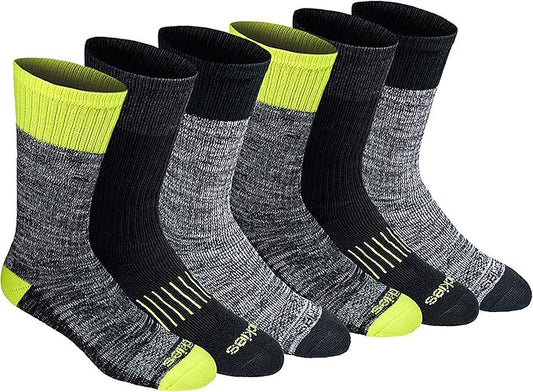 Dickies Men's Dri-Tech Original Moisture Control Crew Socks, Available in M-XXL (6, 12, 18 Pairs)