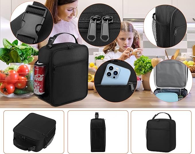Lunch Box for Men - Reusable Lunch Bag Men Adult Women- Insulated Small LunchBox