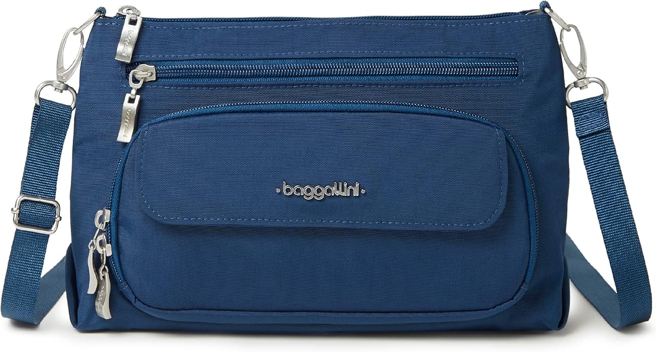 Baggallini Original Everyday 11x7.5 Crossbody Bags Rfid Protected Lightweight Nylon Zippered Travel Purse