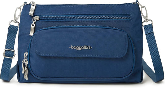Baggallini Original Everyday 11x7.5 Crossbody Bags Rfid Protected Lightweight Nylon Zippered Travel Purse