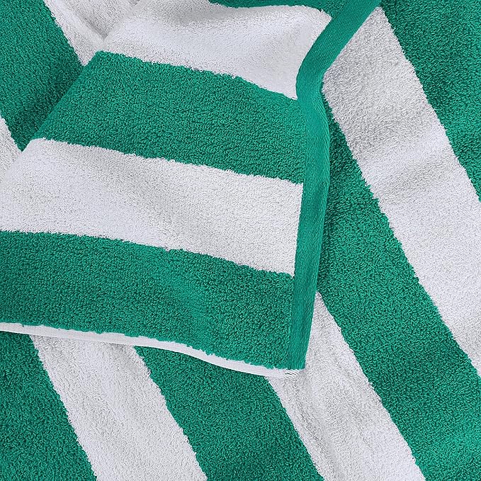 Utopia Towels 4 Pack Cabana Stripe Beach Towel, 30 by 60 Inches, Oversized 100% Ringspun Cotton Pool Towels, Highly Absorbent Bath Towels for Beach