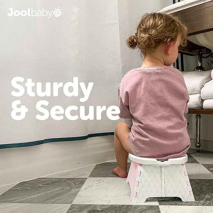 Jool Baby Portable Potty Training Chair with Travel Bag and 30 Liners, Foldable, Indoor/Outdoor Use, Camping (Pink)
