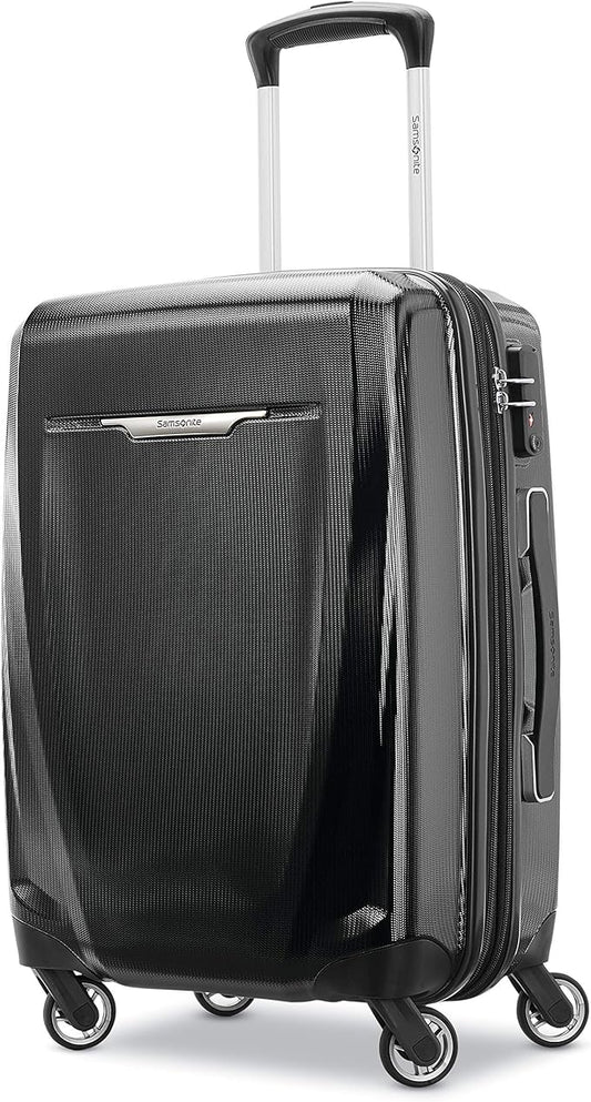 Samsonite Winfield 3 DLX Hardside Expandable Luggage with Spinners, Black, Carry-On 20-Inch