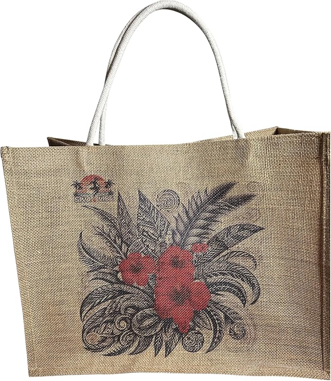 XL Jute Beach Bag – Oversized Summer Tote for Festivals, Vacations & Everyday Use | Eco-Friendly Reusable Bag