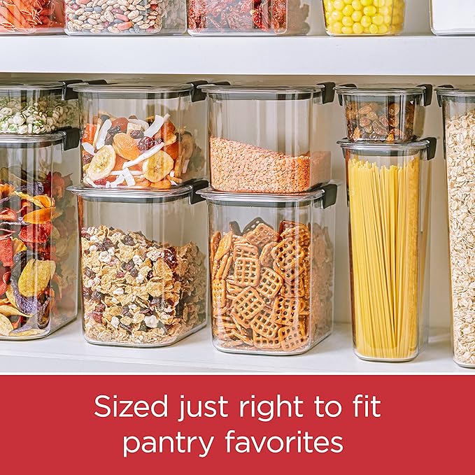 Rubbermaid Brilliance Pantry Airtight Food Storage Container,BPA-Free 7.8 Cup,Ideal for Brown Sugar - Efficient,Leak-Proof and Dishwasher-safe,(Pack of 2)