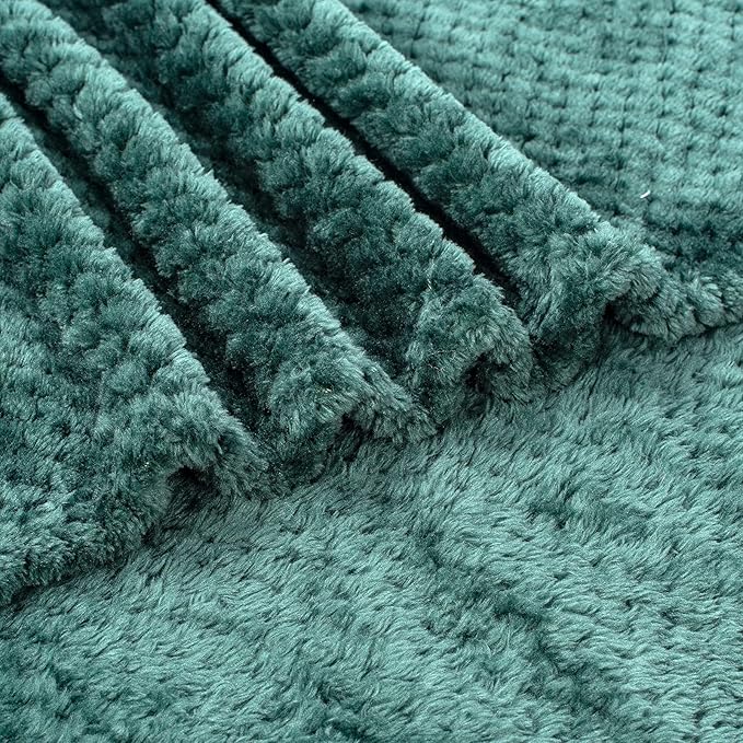 Fuzzy Blanket or Fluffy Blanket for Baby Girl or boy, Soft Warm Cozy Coral Fleece Toddler, Infant or Newborn Receiving Blanket for Crib, Stroller, Travel, Decorative (40”×60”, Black Green)