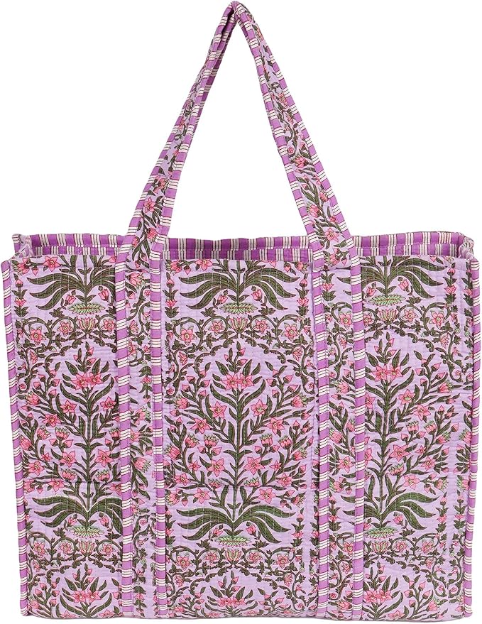 Marubhumi Women Lightweight Travel Bag Purse Cotton Shoulder Tote Bag For Shopping Grocery & Beach Bag