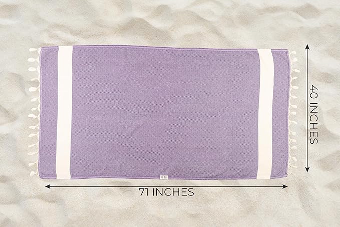 Turkish Beach Towel Oversized Clearance XL 40x71- Sand Free - 100% Cotton Soft Quick Dry - Extra Large Blanket Travel and Pool Towels for Adults- Cloud Sandproof, Beach Essentials for Women