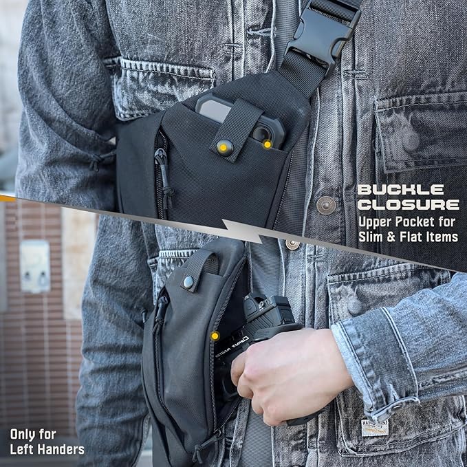 WYNEX Tactical Crossbody Sling Bag,Concealed Carry Bag for Men Women,Anti Theft Crossbody Bags, CCW Bags EDC Carry