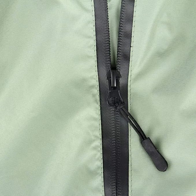 NUUR Rain Poncho for Women Adults Unisex Hooded Zipper Raincoat Waterproof Reusable Hiking Rain Coat with Pockets