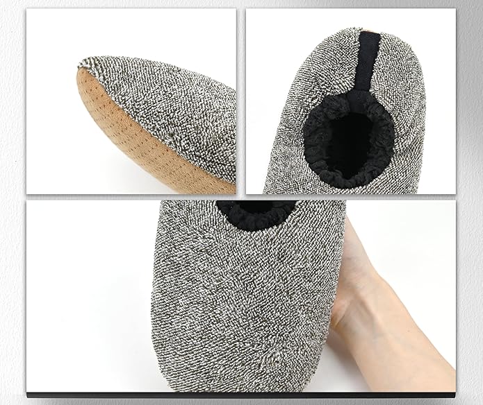 Keyela Mens Slipper Socks With Non Skid Bottoms, Warm Slipper Socks With Grippers For Men, Fuzzy House Slippers