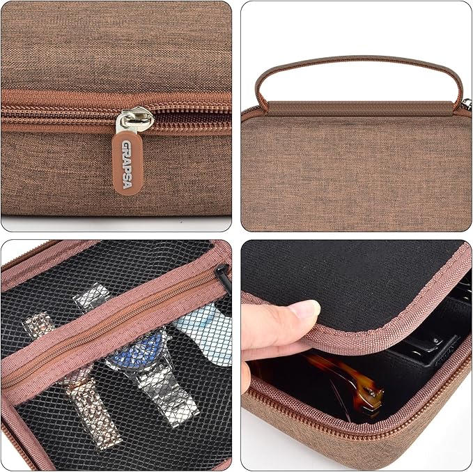 Travel Sunglass Organizer Case for Quay Polarized Sunglasses Men Women, Trendy Glasses Storage Box (Bag Only)
