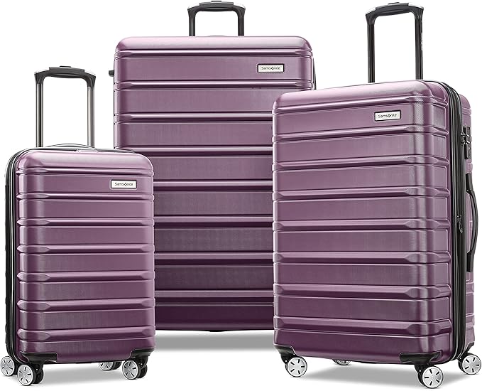 Samsonite Omni 2 Hardside Expandable Luggage with Spinner Wheels, 3-Piece Set (19/24/28), Icy Lilac