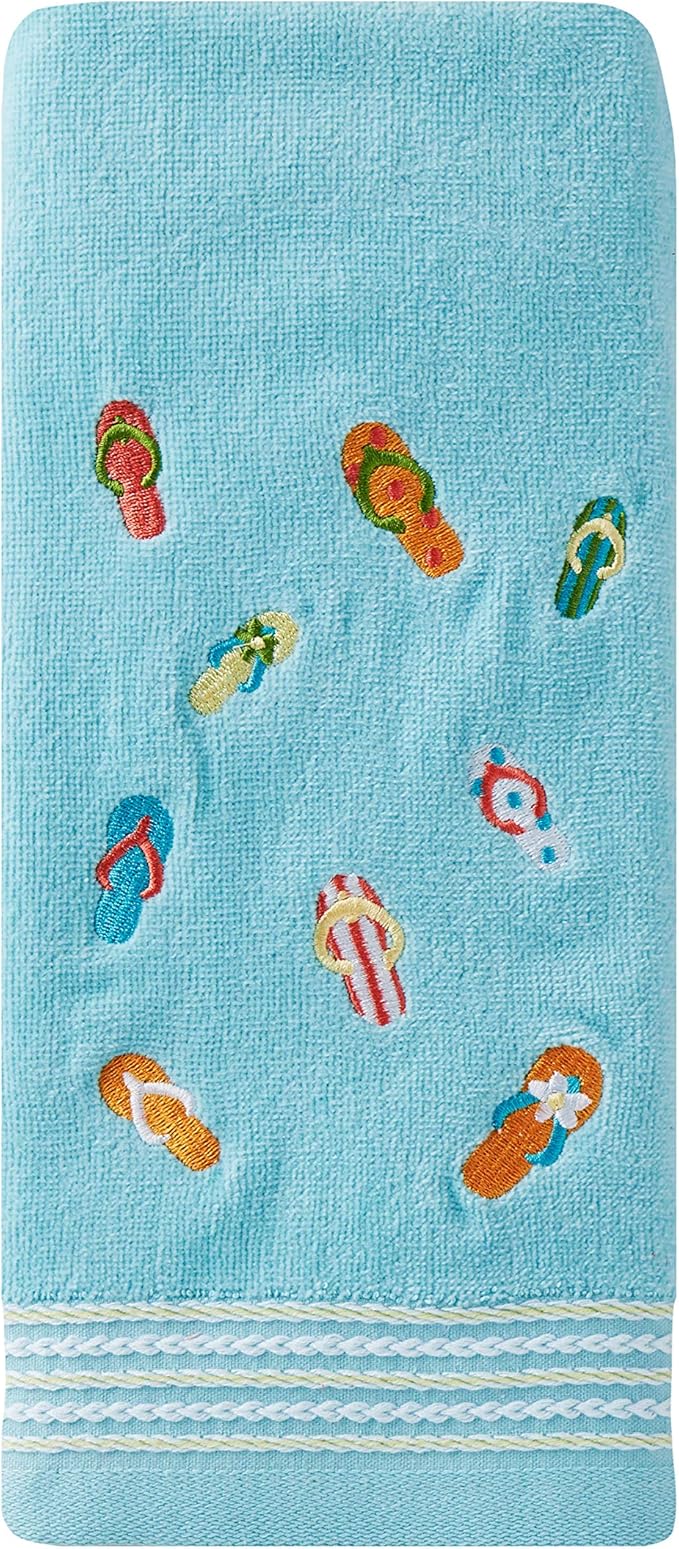 SKL Home Flips & Flops Hand Towel (2-Pack), Blue