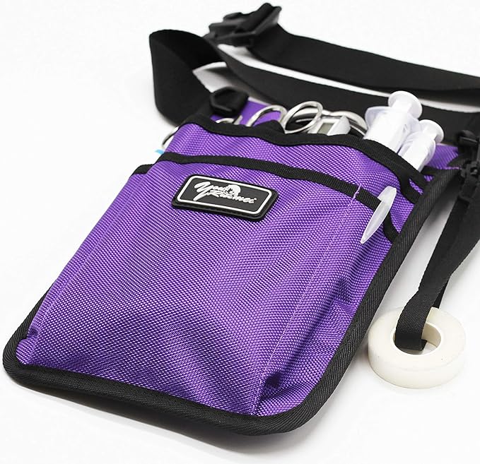 Nurse Fanny Pack for Work,Kit Practical Waist Bag for Nurses,Fanny Pack for Basics,Nurse Utility Belt Organizer Bag (Purple)
