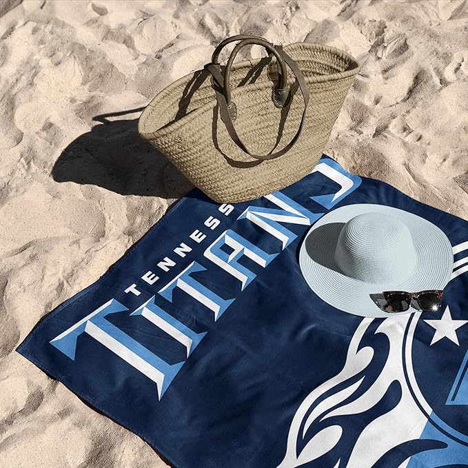 Northwest NFL Oversized Microfiber Beach Towel, 60 x 70 Inches – Quick Dry, Sand Resistant, Lightweight, Highly Absorbent, Shibori Design