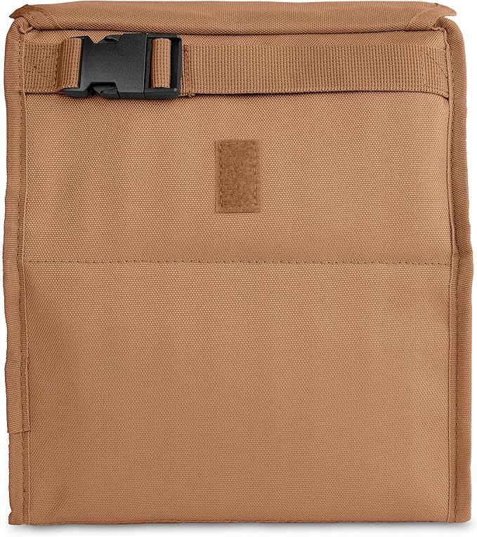 PackIt Freezable Lunch Bag, Almond, Built with EcoFreeze Technology, Foldable, Reusable, Zip and Fold Closure with Buckle Handle, Designed for Work Lunches and Fresh Lunch On the Go
