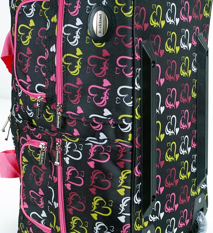 Rockland Rolling Duffel Bag, Black, 22"