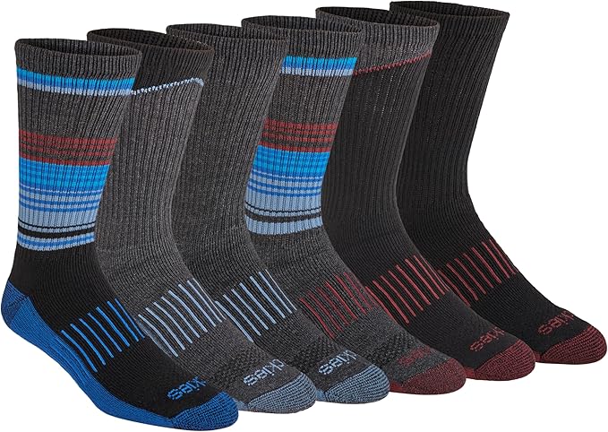 Dickies Men's Dri-Tech Original Moisture Control Crew Socks, Available in M-XXL (6, 12, 18 Pairs)