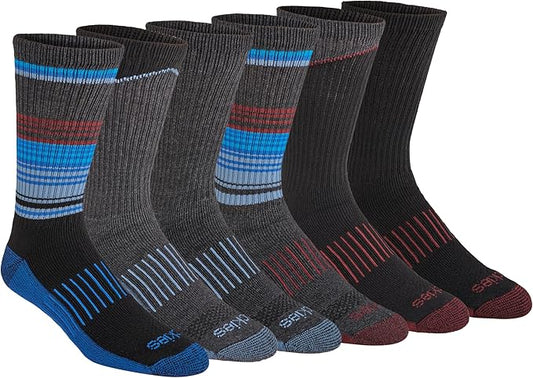 Dickies Men's Dri-Tech Original Moisture Control Crew Socks, Available in M-XXL (6, 12, 18 Pairs)