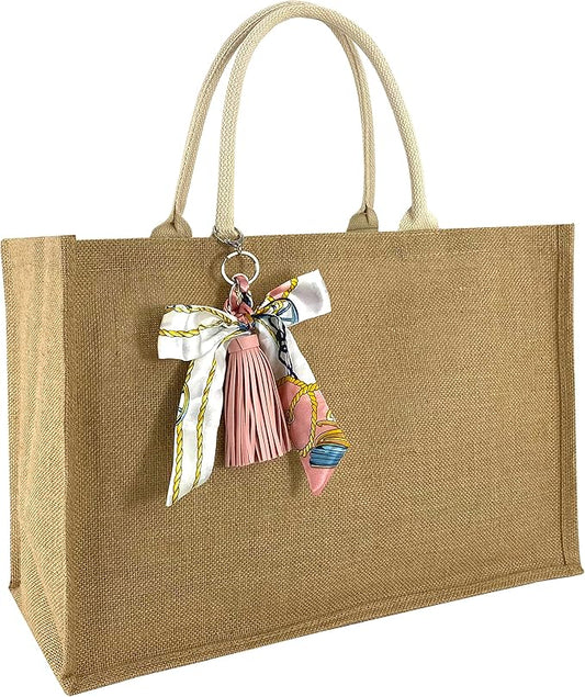Hibala Woven Large Beach Bag Straw Beach Tote Handmade Weaving Shoulder Tassel Bag Handbag