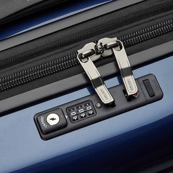 DELSEY PARIS Cruise 3.0 Hardside Expandable Luggage with Spinner Wheels, Deep Sea Navy, Carry on 20 Inch