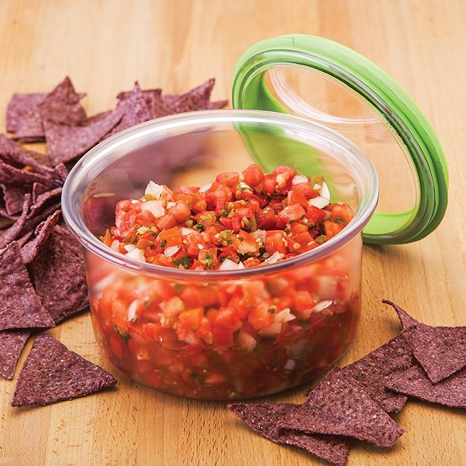 ProKeeper Fresh Guacamole Plastic Kitchen Storage Container with Airtight Lid (Green), for Guacamole and Food Storage