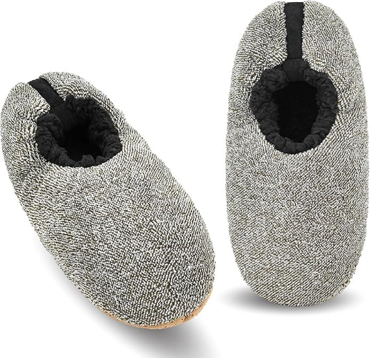 Keyela Mens Slipper Socks With Non Skid Bottoms, Warm Slipper Socks With Grippers For Men, Fuzzy House Slippers