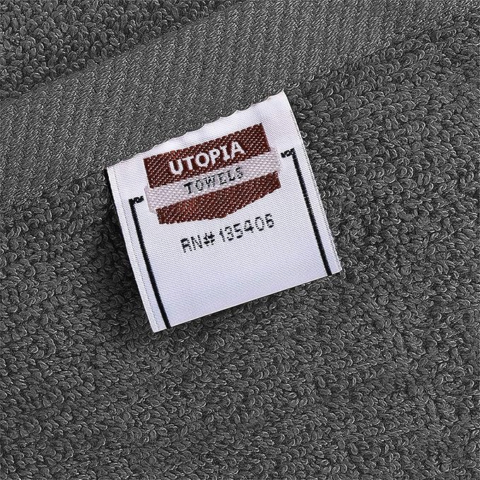 Utopia Towels 72 Pack Premium Hand Towels Set, 16 by 28 inches, 100% Ring Spun Cotton, Ultra Soft and Highly Absorbent 600GSM Towels for Bathroom, Gym, Shower, Hotel, and Spa, Grey