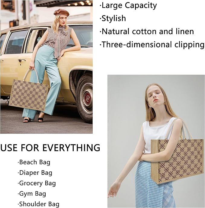 Hibala Woven Large Beach Bag Straw Beach Tote Handmade Weaving Shoulder Tassel Bag Handbag