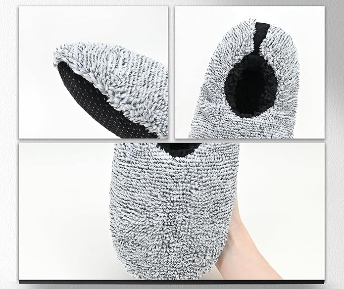 Keyela Mens Slipper Socks With Non Skid Bottoms, Warm Slipper Socks With Grippers For Men, Fuzzy House Slippers