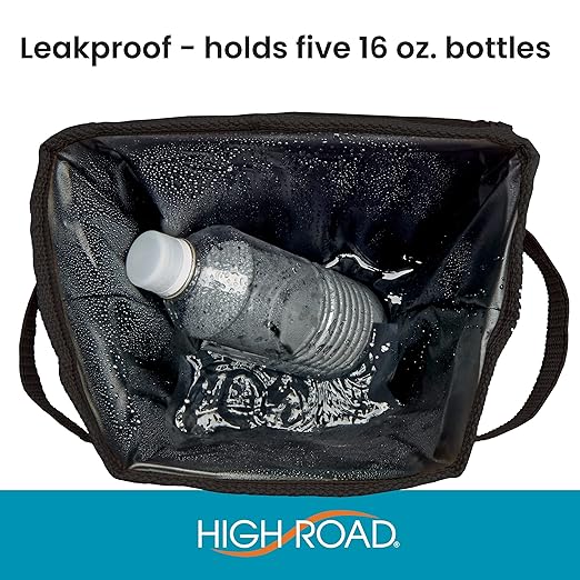 High Road StashAway Heavy Duty Car Trash Can with Rubber Lid, 3 Storage Pockets and Sturdy Panels for Stable Floor or Hanging Seatback Use (Southwest)