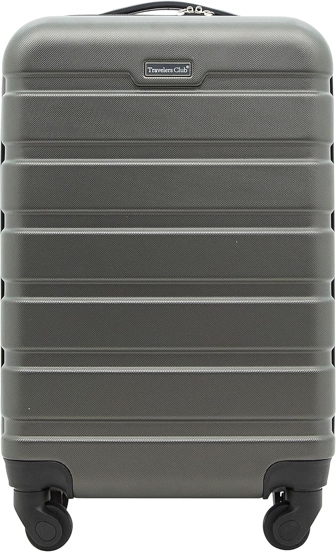 Travelers Club Harper Luggage, Charcoal, 22-Inch Carry-On
