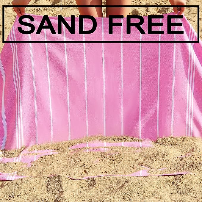 Beach Towel 2 Pack,Sand Free Beach Towels Oversized 39 x 72,Turkish Beach Towel Quick Dry Towel,Lightweight Pool Towels for Adults Travel Towel,Cool Beach Accessories Super Absorbent Towels