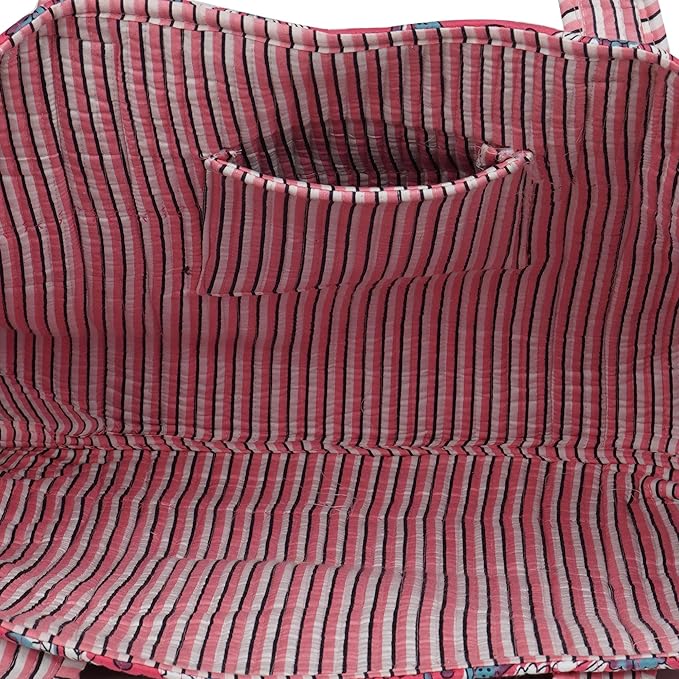 Marubhumi Women Lightweight Travel Bag Purse Cotton Shoulder Tote Bag For Shopping Grocery & Beach Bag