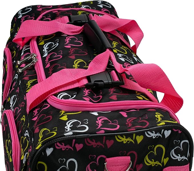 Rockland Rolling Duffel Bag, Black, 22"