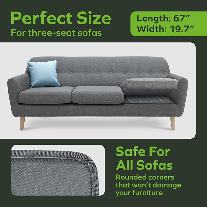 BEN'SHOME® Heavy Duty Couch Cushion Support Board for Sagging Sofas | Fits 58"-67" x 19.7" Deep | Protects Your Back from Sinking Seats | 0.5" Solid Wood, 400 LBS, Anti-Slip, Lifetime Replacement