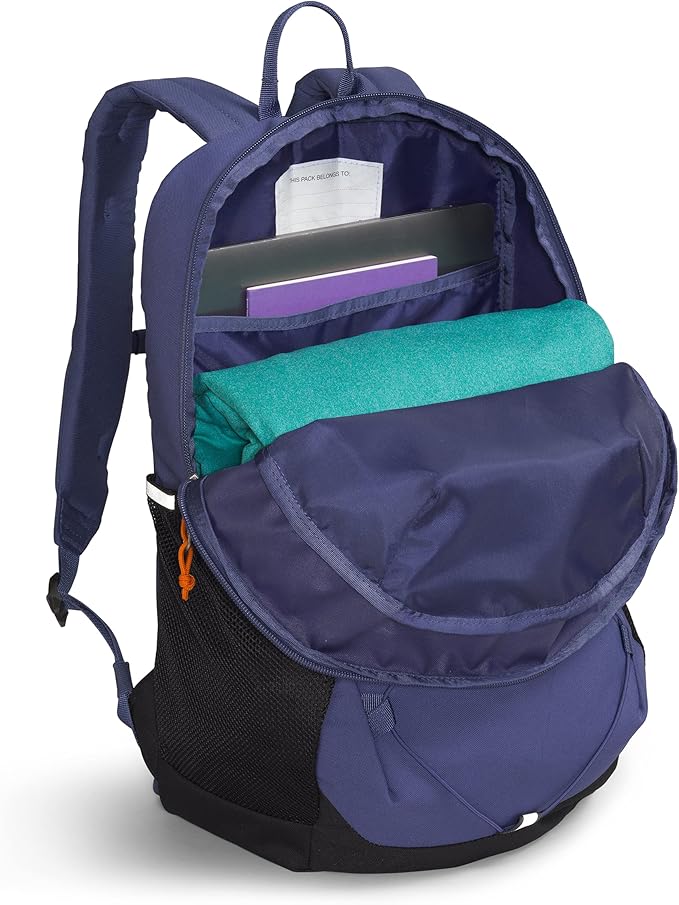 The North Face Teen Court Jester Backpack, Cave Blue/TNF Black/Mandarin, One Size