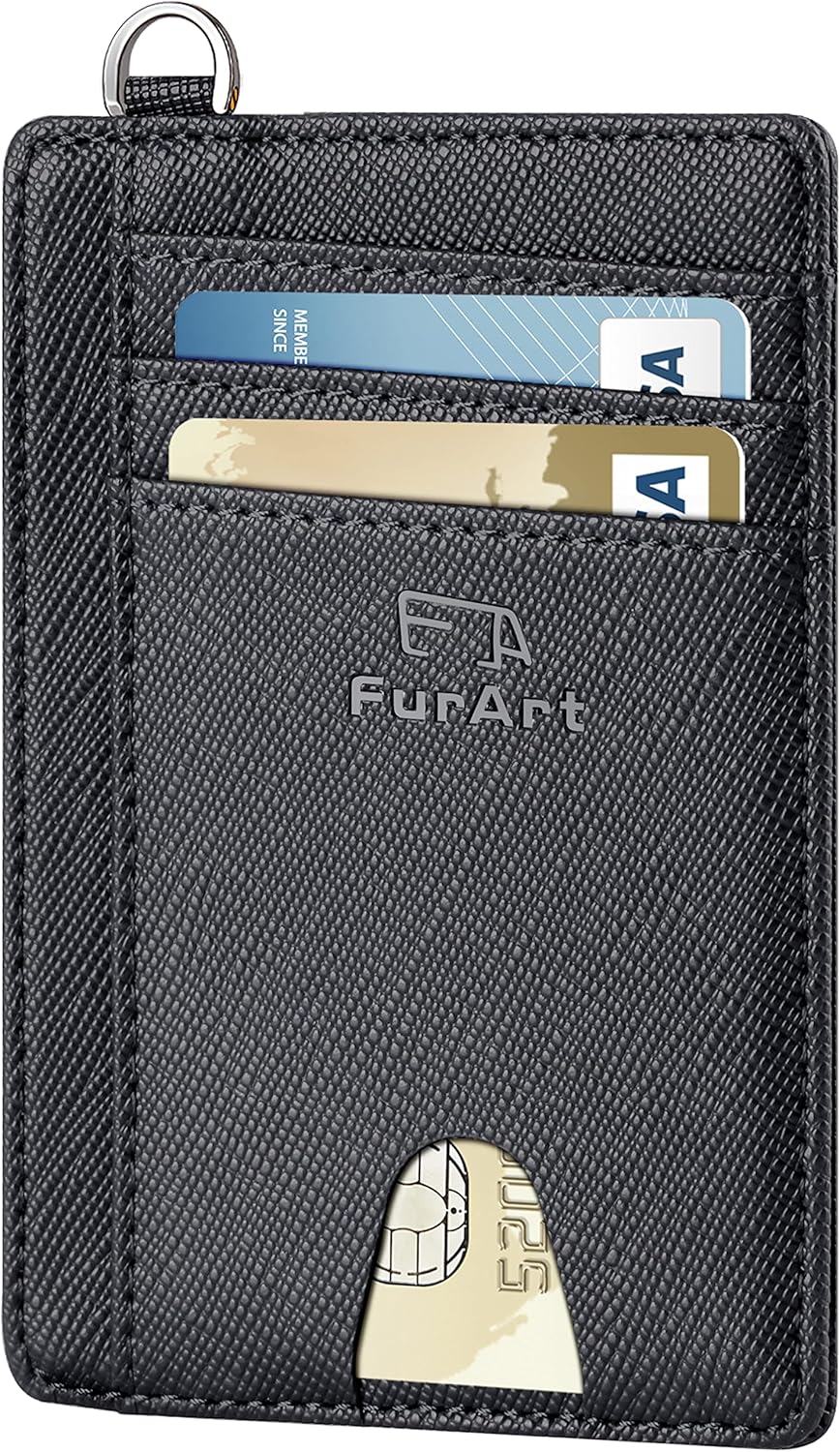 FurArt Slim Minimalist Wallet, Front Pocket Wallets, RFID Blocking, Credit Card Holder for Men & Women