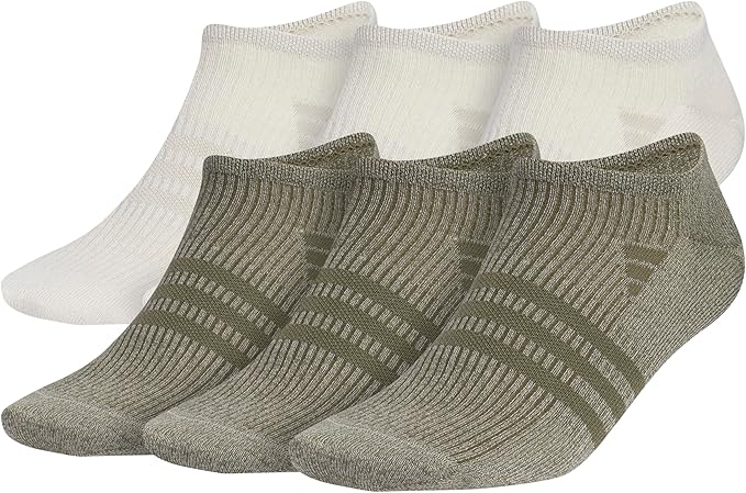 adidas Men's Superlite No Show Socks (6 Pairs) Lightweight & Breathable