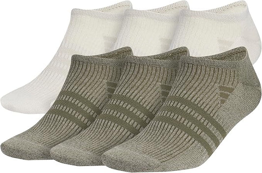 adidas Men's Superlite No Show Socks (6 Pairs) Lightweight & Breathable