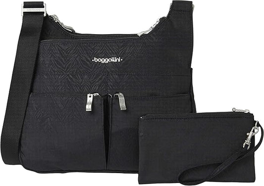 Baggallini Crossbody Travel Bag 11x8.5 Lightweight Water-resistant Nylon Handbag