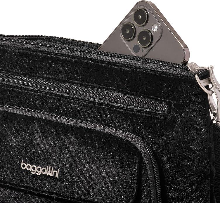 Baggallini Original Everyday 11x7.5 Crossbody Bags Rfid Protected Lightweight Nylon Zippered Travel Purse