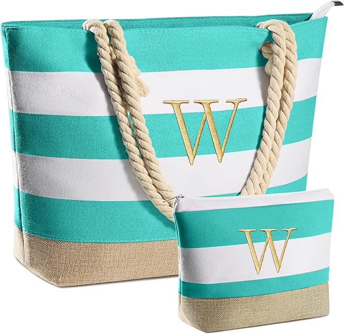 YOOLIFE Beach Bags for Women - Travel Canvas Beach Tote, Pool Waterproof Bag, Travel Essentials, Gifts for Women Birthday